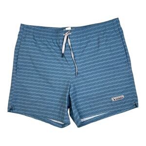 Local Boy Outfitters Shorts Mens XL Wave Pattern Swim Trunks Drawstring Liner
